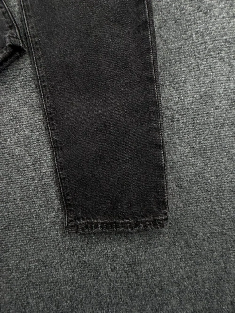 Levis Premium 501 S Jeans Women Black Button Fly Big E Charcoal Wash Straight